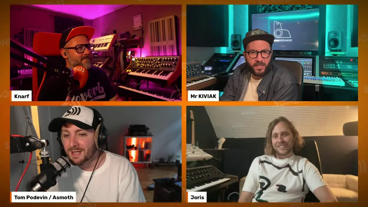 Screenshot of Joris and the team from Les Sondiers, during the livestream